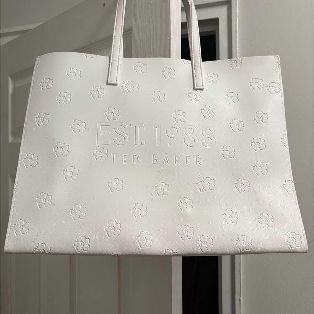Ted Baker White Embossed Tote